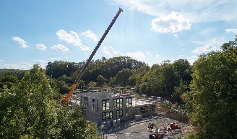 Rohbau der Erweiterung der Glemstalschule