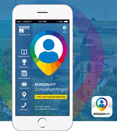 Smartphone mit der BürgerApp