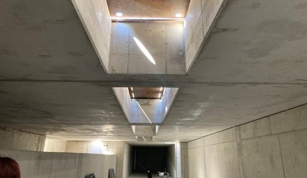 Innenansicht des neuen Staukanals Innenansicht des neuen Staukanals