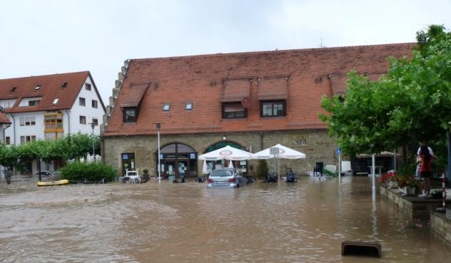 Hochwasser Schwieberdingen Juli 2010 Hochwasser Schwieberdingen Juli 2010