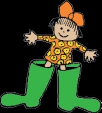 Foto Comicfigur in Gummistiefeln Foto Comicfigur in Gummistiefeln